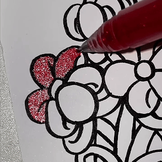 Coffret coloriage encre pailletée