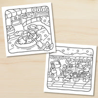 Carnet de coloriage supplémentaire 30 motifs cosy