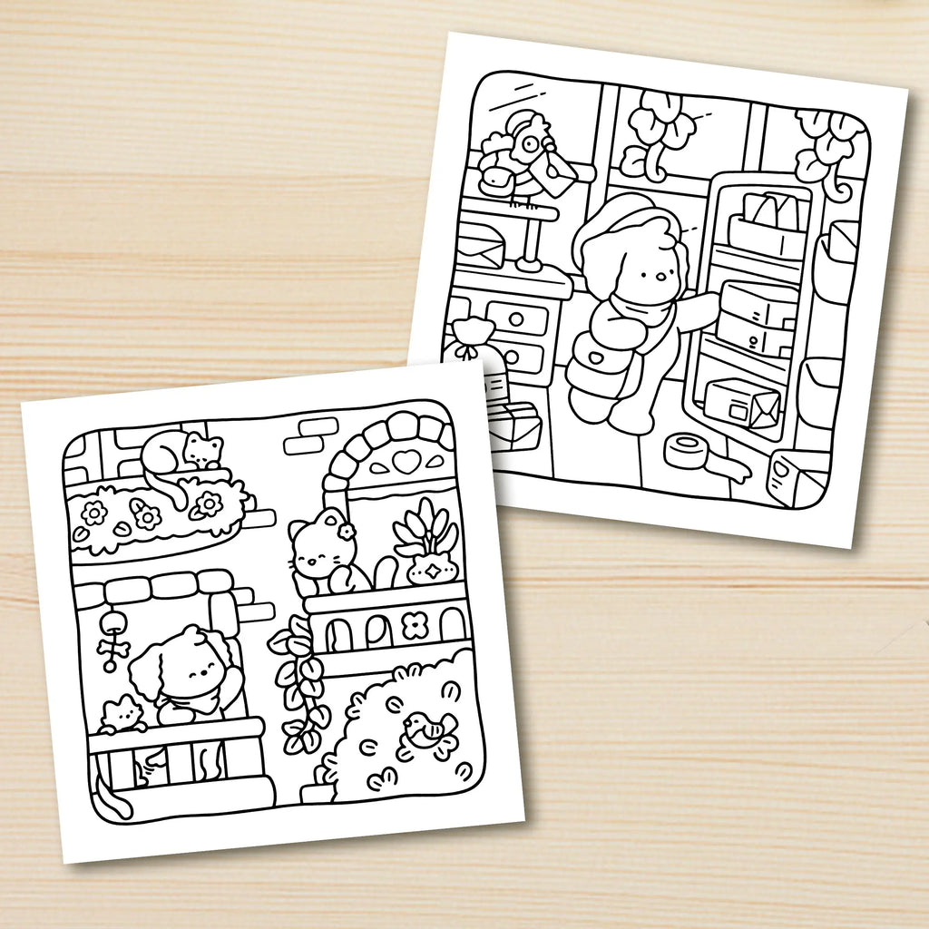 Carnet de coloriage supplémentaire 30 motifs cosy