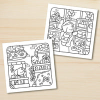 Carnet de coloriage supplémentaire 30 motifs cosy