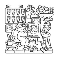 Carnet de coloriage supplémentaire 30 motifs cosy