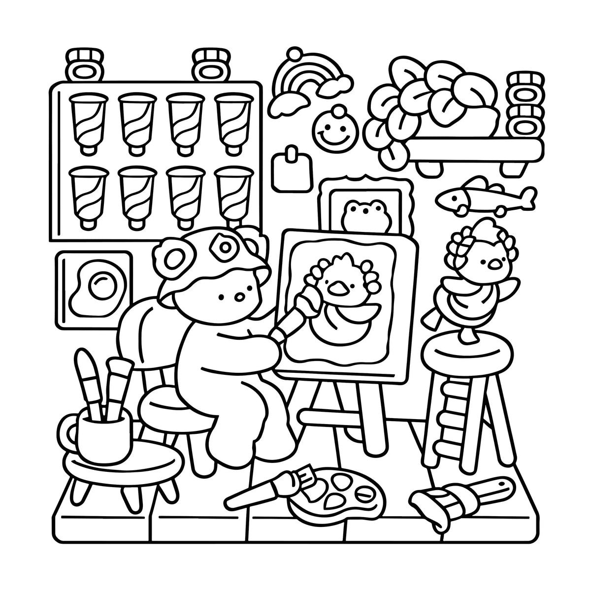 Carnet de coloriage supplémentaire 30 motifs cosy