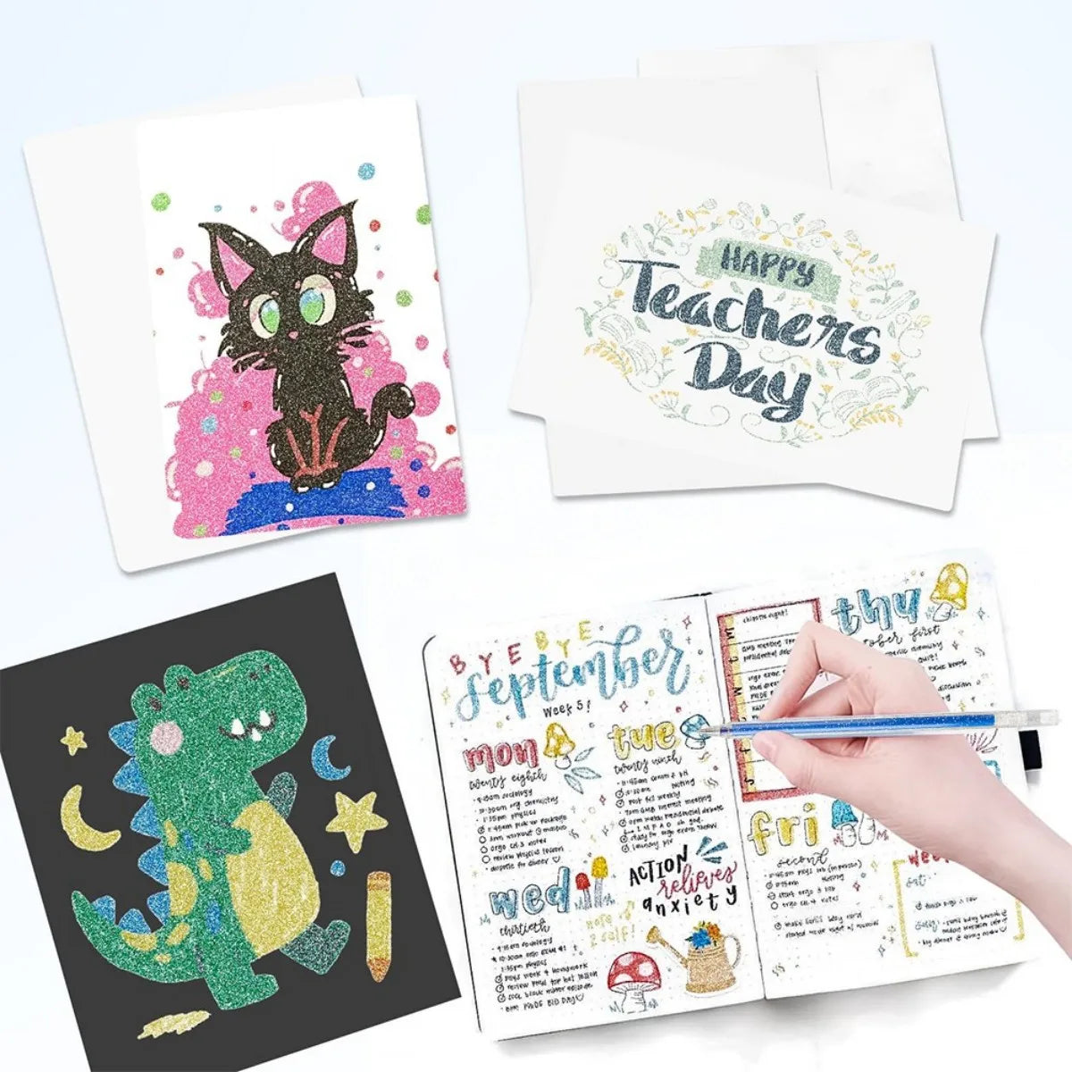 Coffret coloriage encre pailletée