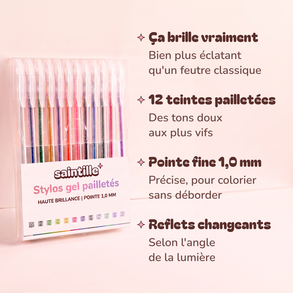 Coffret coloriage encre pailletée