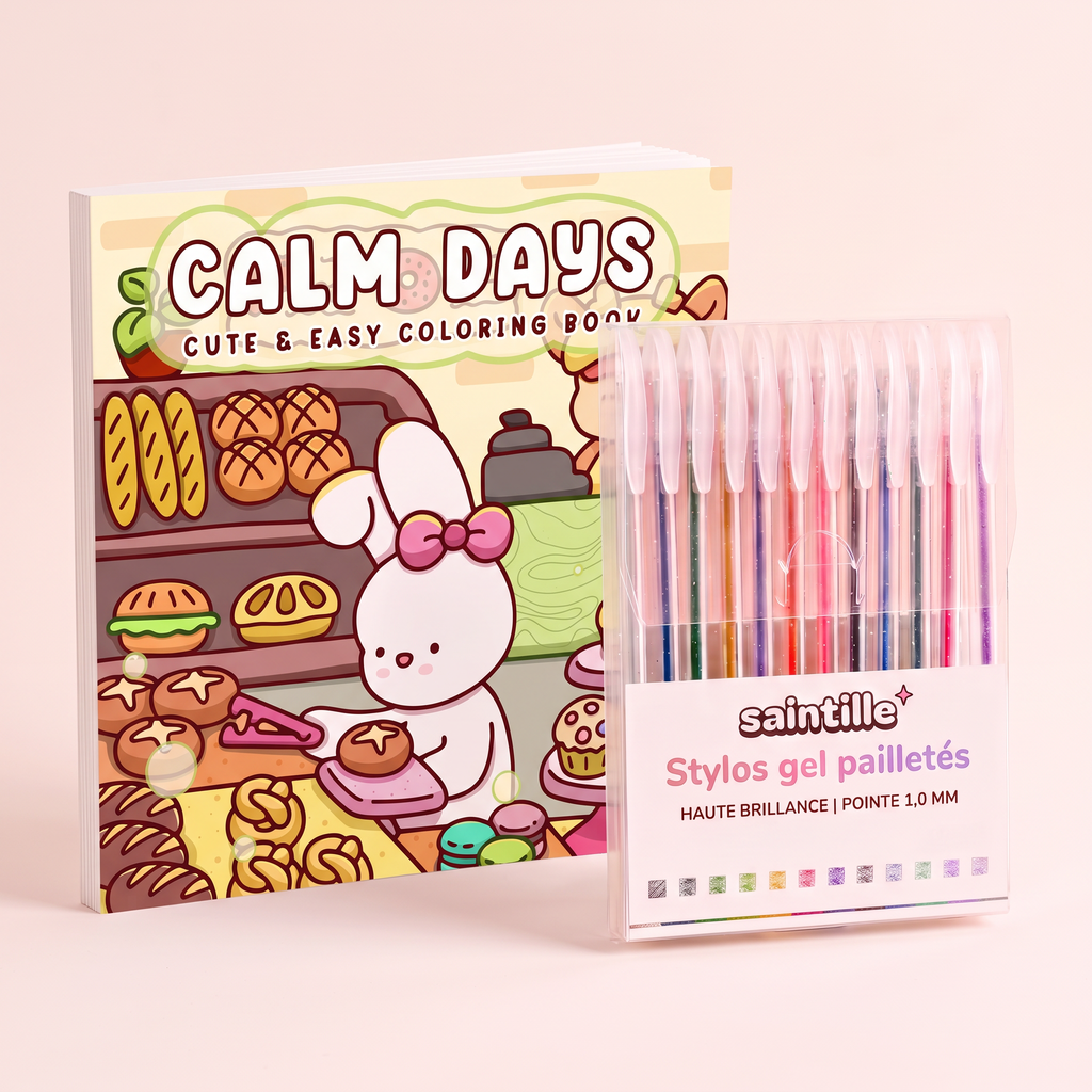 Coffret coloriage encre pailletée