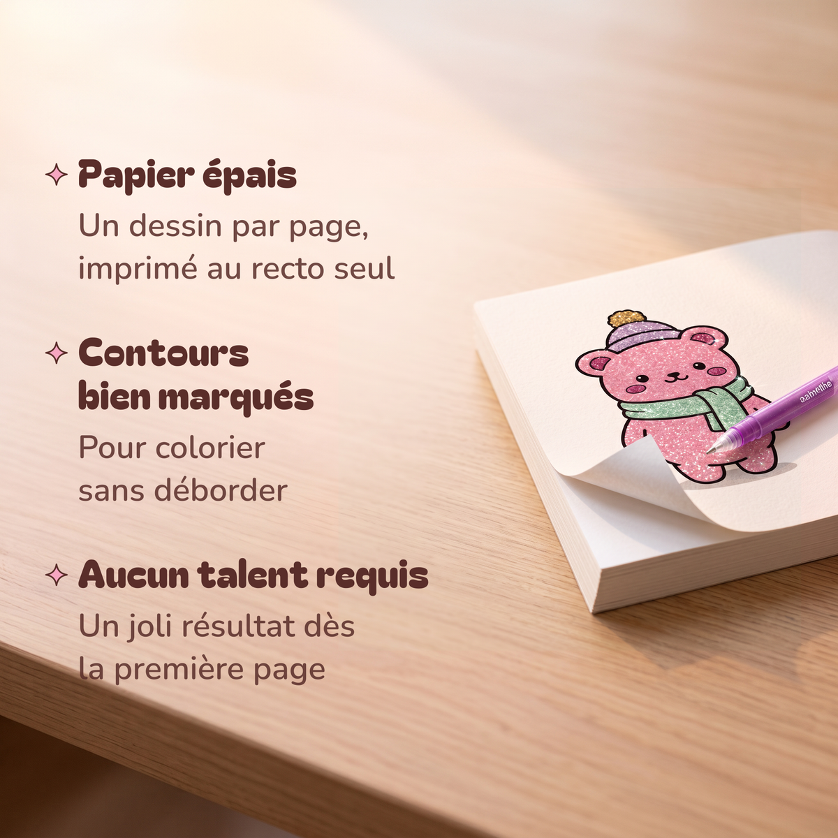 Coffret coloriage encre pailletée