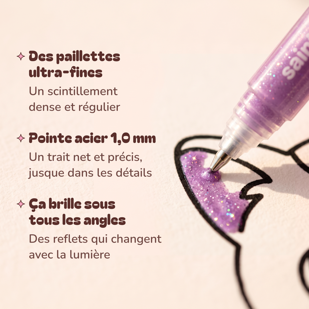 Coffret coloriage encre pailletée