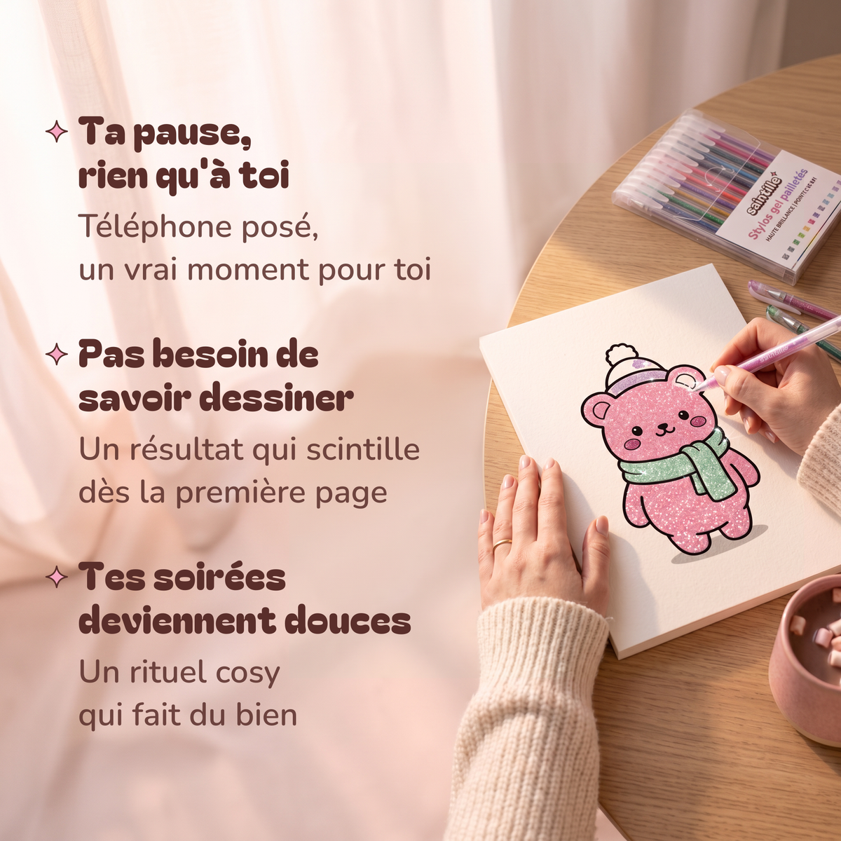 Coffret coloriage encre pailletée